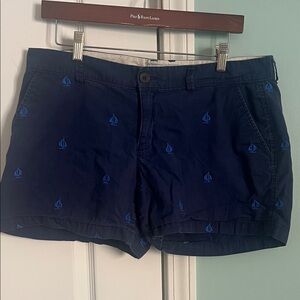Old Navy Women's Navy Blue Sailboat Shorts